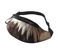 Marsupio City of London per donne e uomini, alla moda, regolabile, per allenamento, corsa, viaggi, stile casual, Aquila con bandiera degli Stati Uniti, Taglia unica