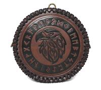 Marsupio classico medievale in pelle PU versatile vintage goffrato marsupio laterale per LARP e lato in pelle PU medievale, Caff, Bellezza di massa