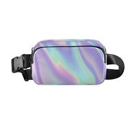 Marsupio colorato alla moda, fluido, fluido, per uomo e donna, impermeabile, borsa a tracolla con tracolla regolabile, per ciclismo, escursionismo, palestra, Fluido Neon Colorato Trend, Taglia unica