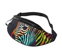 Marsupio colorato arcobaleno zebrato per uomo donna borsa a tracolla marsupio impermeabile sport marsupio outdoor hip pack