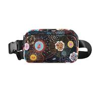 Marsupio colorato con elementi fantastici meduse carino per donne e uomini, marsupio multiuso da corsa con cinghia regolabile per viaggi, corsa, escursionismo, Meduse colorate con elementi fantastici,