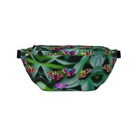 Marsupio colorato con falene grandi, regalo per godersi sport, festival, allenamento, viaggi, corsa, casual, Nero , Taglia unica