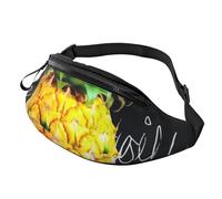 Marsupio colorato con frutta e ananas per uomo e donna, impermeabile, sportivo, alla moda, borsa a tracolla con cinturino regolabile, grande borsa a tracolla per viaggi ed escursioni