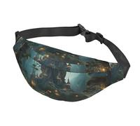 Marsupio colorato con maschera Tiki modello marsupio per donne uomini borsa da cintura impermeabile con cintura regolabile borsa a tracolla casual borsa da viaggio per sport corsa ciclismo, Fantasia,