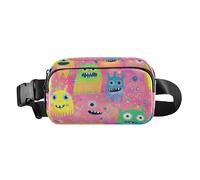 Marsupio colorato con mostro pesca, alla moda, per uomo e donna, impermeabile, con cinghia regolabile, per viaggi, corsa, escursionismo