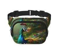 Marsupio colorato con pavone marsupio piccolo alla moda a tracolla marsupio leggero marsupio per donne uomini corsa allenamento escursionismo viaggi