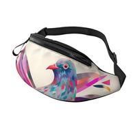 Marsupio colorato con piccione per uomo e donna, impermeabile, sportivo, alla moda, borsa a tracolla con cinghia regolabile, grande borsa a tracolla per viaggi ed escursioni