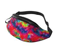 Marsupio colorato con stampa tie dye, unisex, leggero ed elegante, per viaggi, escursionismo, ciclismo, corsa