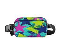 Marsupio colorato con stelle carine, per donne, uomini, adolescenti, impermeabile, con cinghia regolabile, per viaggi, palestra, lavoro