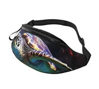 Marsupio colorato con tartaruga marina tropicale per uomo e donna, impermeabile, sportivo, alla moda, borsa a tracolla con tracolla regolabile, grande borsa a tracolla per viaggi ed escursioni