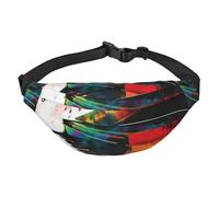 Marsupio colorato con tastiera di pianoforte, per uomo e donna, alla moda, borsa a tracolla con tracolla regolabile, impermeabile, per viaggi, escursionismo, sport, Nero , Taglia unica