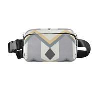 Marsupio colorato dal design semplice e casual geometrico alla moda per uomini e donne borsa multiuso da petto con cinghia regolabile per lo shopping sport lavoro, Colorato Semplice Casual Design