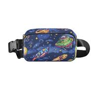 Marsupio colorato dipinto a mano con pianeta universo alla moda per donne e uomini, mini borsa a tracolla antifurto con cinghia regolabile per ciclismo, escursionismo, palestra