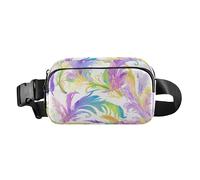 Marsupio colorato estivo viola moda marsupio per donne uomini adolescenti grande capacità borsa a tracolla con cinghia regolabile per viaggi, shopping, corsa