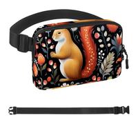 Marsupio colorato Flower Squirrel-1037 per uomini e donne, marsupio con tracolla regolabile, alla moda, borsa a tracolla ovunque, per viaggi all'aperto, corsa, escursionismo, multicolore,