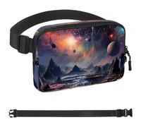 Marsupio colorato Galaxy Space-596 per uomini e donne, marsupio con tracolla regolabile, alla moda, borsa a tracolla ovunque, per viaggi all'aperto, corsa, escursionismo, multicolore, Multicolore,