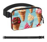 Marsupio colorato Ice Cream-1112 per uomini e donne, marsupio con tracolla regolabile, alla moda, borsa a tracolla ovunque, per viaggi all'aperto, corsa, escursionismo, Multicolore 06, 1.5x9.0x5.9in