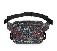 Marsupio colorato per fisica, multifunzione, per viaggi, sport, corsa, marsupio, borsa da cintura, per donne, uomini, bambini, ragazze e ragazzi, Colore, XL, Organizer per borse