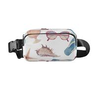 Marsupio colorato per l'estate e la spiaggia, alla moda, per donne e uomini, resistente all'acqua, borsa a tracolla con tracolla regolabile, per ciclismo, escursionismo, palestra, Colorato Estate