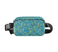 Marsupio colorato piccolo Liberty Blooming resistente all'acqua con cinghia regolabile per ciclismo, escursionismo, palestra, Cactus molte illusioni, 1 Size