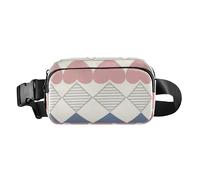 Marsupio colorato semplice e casual, design geometrico alla moda, per uomini e donne, resistente all'acqua, con cinghia regolabile, per viaggi, shopping, corsa, Colorato Semplice Casual Design