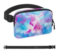 Marsupio colorato Tie Dyeing-134 per uomini e donne, marsupio con cinturino regolabile, alla moda, borsa a tracolla ovunque, per viaggi all'aperto, corsa, escursionismo, multicolore, Multicolore,