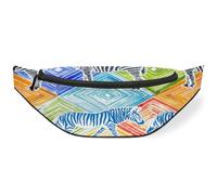 Marsupio colorato zebrato per uomini, donne, bambini, ragazze e ragazzi, marsupio per sport, escursionismo, corsa, marsupio, Colore, M, Organizer per borse