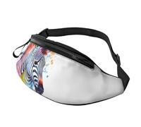 Marsupio colorato zebrato per uomo e donna, impermeabile, sportivo, alla moda, borsa a tracolla con cinghia regolabile, grande borsa a tracolla per viaggi ed escursioni