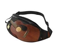 Marsupio con alberi di bambù giapponesi e sole, per sport all'aria aperta e casual, regolabile, unisex, per escursionismo/corsa/ciclismo, Chitarra acustica, Taglia unica