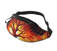 Marsupio con albero della vita bruciante per uomo e donna, alla moda, regolabile, borsa a tracolla ovunque