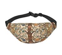 Marsupio con albero della vita, da uomo e da donna, alla moda, borsa a tracolla con tracolla regolabile, impermeabile, per viaggi, escursionismo, sport, nero, taglia unica, Nero , Taglia unica