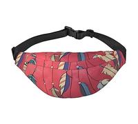 Marsupio con amuleto sciamanico per donne e uomini, leggero, regolabile, borsa a tracolla da viaggio per allenamento e corsa, Nero , Taglia unica