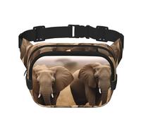 Marsupio con animali selvatici con elefanti, piccolo marsupio alla moda, leggero, per donne e uomini, corsa, allenamento, escursionismo, viaggi