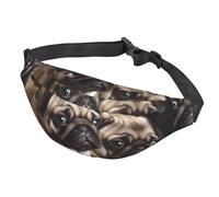Marsupio con arco a Maiorca in Spagna Marsupio per donne e uomini, impermeabile, con cintura regolabile, borsa a tracolla casual, da viaggio, per sport, corsa, ciclismo, Puppys Carlino, Taglia unica