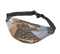 Marsupio con arco a Maiorca in Spagna Marsupio per donne e uomini, impermeabile, con cintura regolabile, borsa a tracolla casual, da viaggio, per sport, corsa, ciclismo, Piramidi d'Egitto, One Size