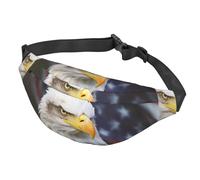 Marsupio con arco a Maiorca in Spagna Marsupio per donne e uomini, impermeabile, con cintura regolabile, borsa a tracolla casual, da viaggio, per sport, corsa, ciclismo, Aquila calva americana.,