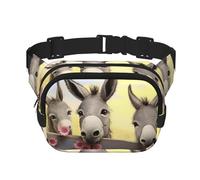 Marsupio con asino e fiore marsupio piccolo alla moda a tracolla marsupio leggero marsupio per donne uomini corsa allenamento escursionismo viaggi