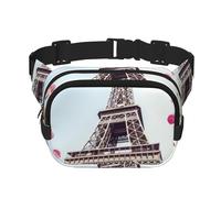 Marsupio con asino e fiore per uomo e donna, regolabile, doppio marsupio per viaggi, sport e uso quotidiano, Parigi Torre Eiffel Fiore, Taglia unica
