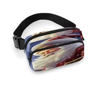 Marsupio con Babbo Natale sorridente, leggero, con cinghia regolabile, per corsa e viaggio