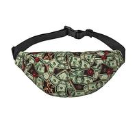 Marsupio con banconote da cento dollari marsupio regolabile in vita borsa a tracolla zaino per uomo donna viaggio escursionismo ciclismo corsa, Motivo 8, Taglia unica, Zaini Daypack