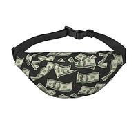 Marsupio con banconote da cento dollari marsupio regolabile in vita borsa a tracolla zaino per uomo donna viaggio escursionismo ciclismo corsa, Motivo 7, Taglia unica, Zaini Daypack