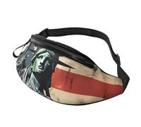 Marsupio con bandiera americana Statua Liberty per uomo e donna, impermeabile, sportivo, alla moda, borsa a tracolla con tracolla regolabile, grande borsa a tracolla per viaggi ed escursionismo