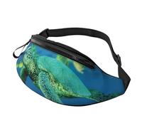 Marsupio con bandiera del Canada per sport all'aria aperta e marsupio casual, unisex, regolabile, per escursionismo/corsa/ciclismo, Tartaruga marina, Taglia unica