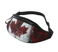 Marsupio con bandiera del Canada per sport all'aria aperta e marsupio casual, unisex, regolabile, per escursionismo/corsa/ciclismo, Bandiera del Canada., Taglia unica