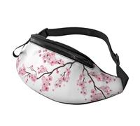 Marsupio con bandiera del Canada per sport all'aria aperta e marsupio casual, unisex, regolabile, per escursionismo/corsa/ciclismo, Fiori di ciliegio allettanti, Taglia unica