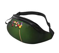Marsupio con bandiera del Canada per sport all'aria aperta e marsupio casual, unisex, regolabile, per escursionismo/corsa/ciclismo, Biliardo, Taglia unica