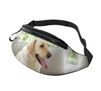 Marsupio con bandiera del Canada per sport all'aria aperta e marsupio casual, unisex, regolabile, per escursionismo/corsa/ciclismo, Carino cane labrador, Taglia unica