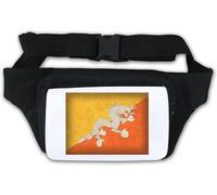 Marsupio con bandiera del drago del Bhutan dell'Himalaya, colore: bianco