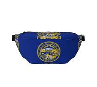 Marsupio con bandiera del Nebraska, grande borsa a tracolla, regalo per godersi sport, festival, allenamento, viaggi, corsa, casual, nero, taglia unica, Nero , Taglia unica