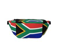 Marsupio con bandiera del Sud Africa, borsa a tracolla regolabile per uomini e donne, corsa, escursionismo, arrampicata, palestra, cyclette, ecc., Nero , Taglia unica